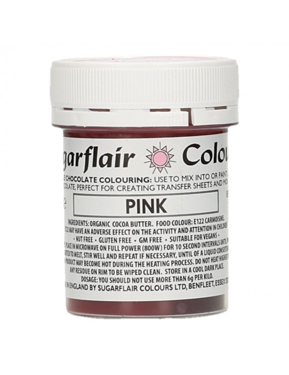 Sugarflair Colorante para Chocolate - Rosa 35g