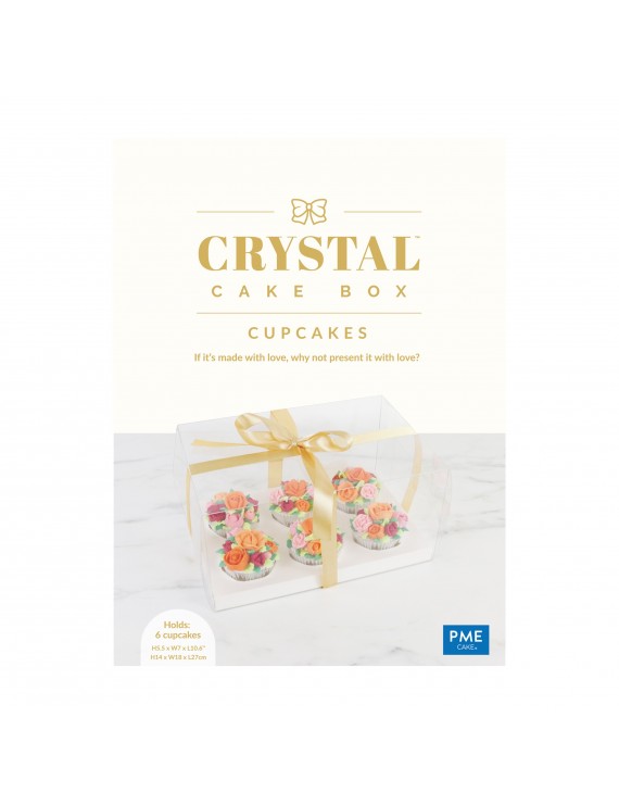 Pme Caja de Crystal para 6 Cupcakes