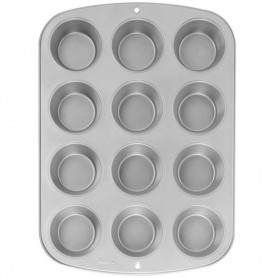 Molde de silicona para 24 magdalenas y 12 muffins con revestimiento antiadherente 38 x 27 cm 2 unidades pequeño 