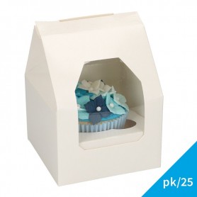 Bakewells Cake Boxes 10 Cajas para 2 Cupcakes Color Blanco 