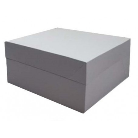 Caja Tarta Rectangular Blanca 40.6 X 30.4 X 15.2 Cm.