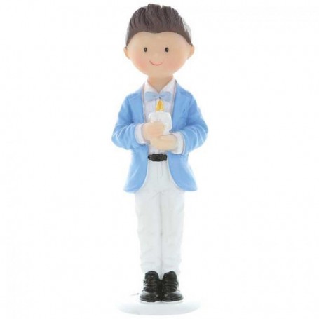 Figura Decorativa Comunión - Niño con Vela 10cm