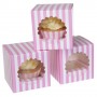 House of Marie Caja para 1 Cupcake -Rosa Circo- pack de 3